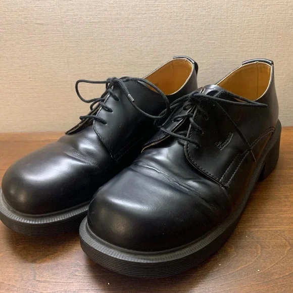 Martens Boots Doc Martens Chunky Oxford Vintage Martens 8550 Black